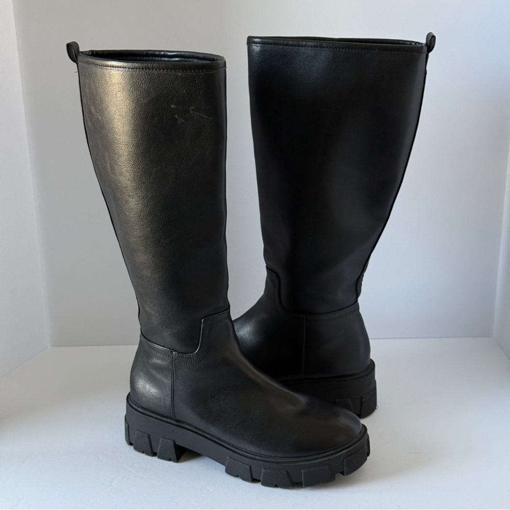 Sincerely Jules Black Chelsea Knee-High Boots Size 8.5
